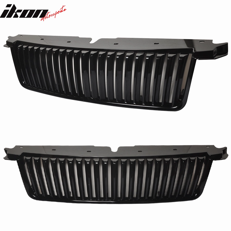 2006-2010 Ford Explorer Vertical Style Black Front Bumper Grille ABS