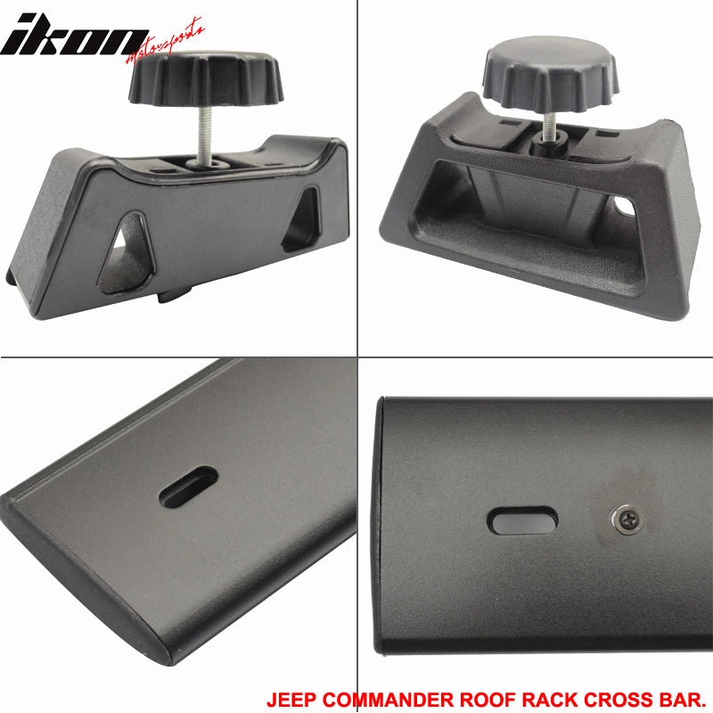 2006-2010 Jeep Commander OE Style Black Roof Rack Cross Bar Aluminum