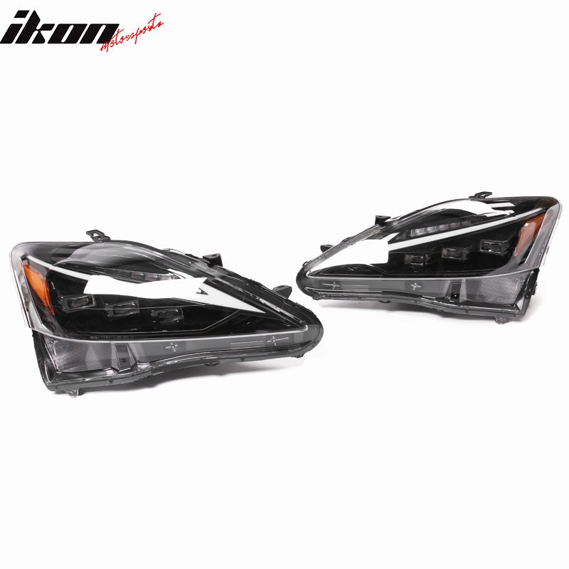 2006-2013 Lexus IS250 IS350 IS-F F Sport Style Black LED Headlights