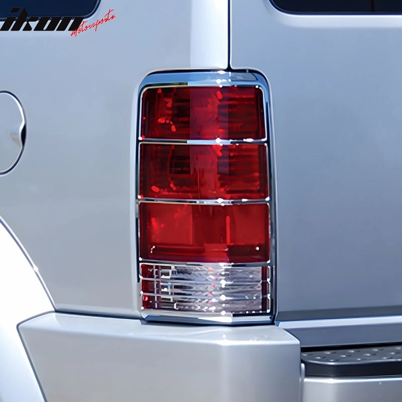 2007-2011 Dodge Nitro Chrome 2PCS Rear Tail Lights Bezel Covers ABS