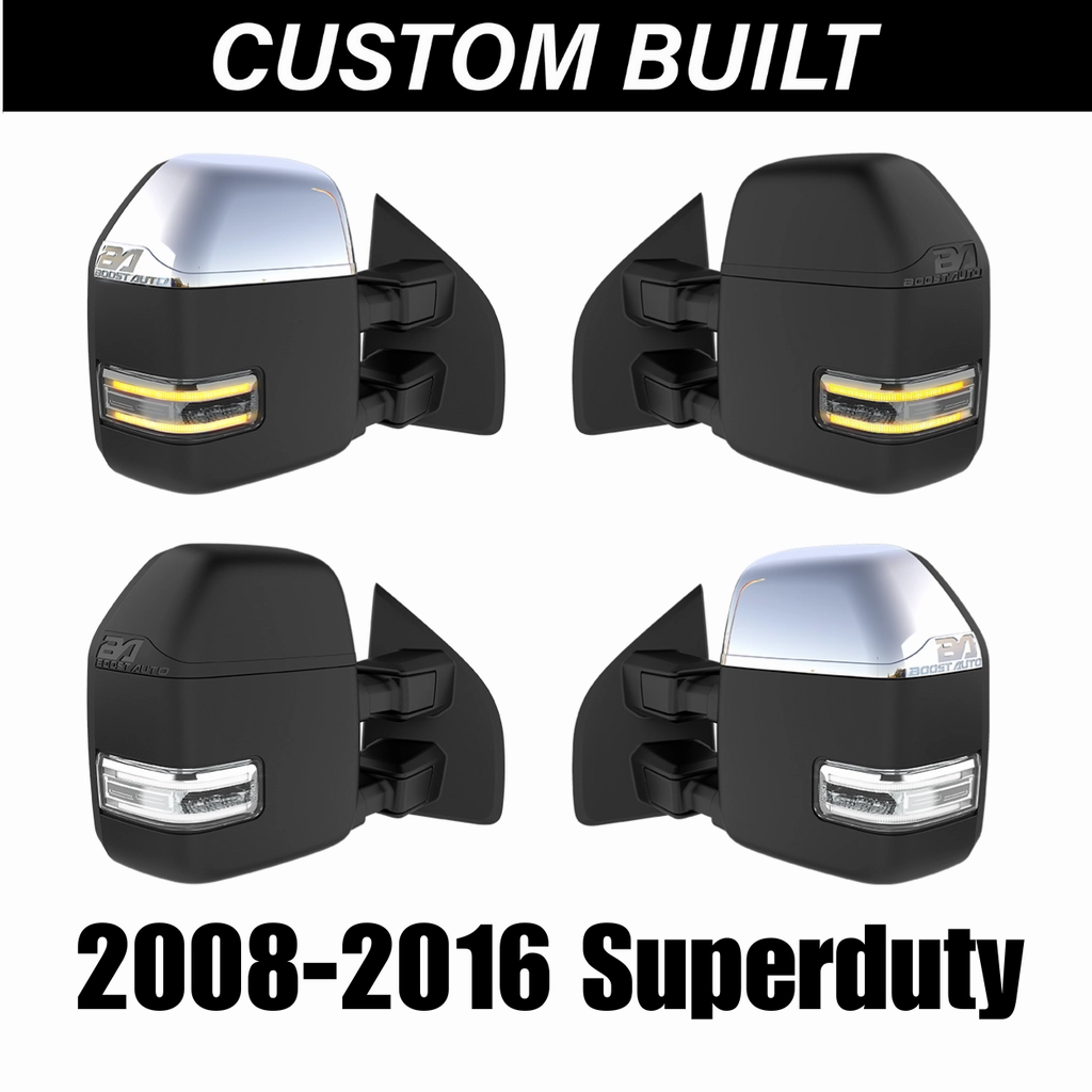 2008-2016 Ford F250/F350 Superduty Boost Auto Parts New Style Tow Mirrors