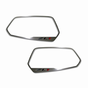 2010-2013 Camaro ZL1 - Side View Mirror Trim ZL1 Style 2Pc - Brushed Stainless Steel