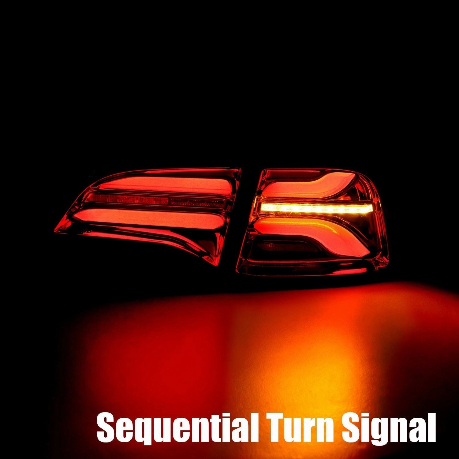 20-24 Tesla Model Y (With Stock Amber Turn Signal) PRO-Series LED Tail Lights Jet Black