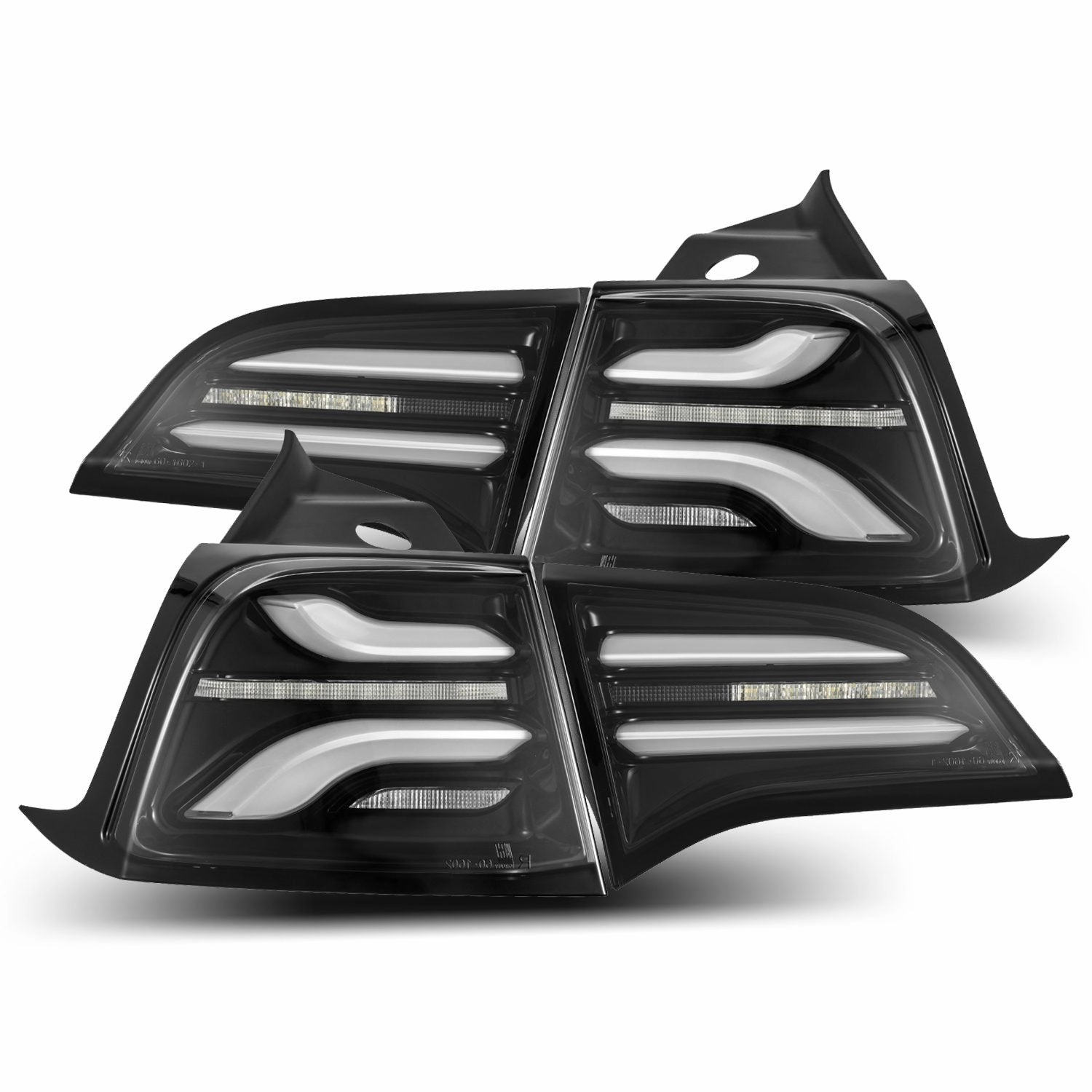20-24 Tesla Model Y (With Stock Amber Turn Signal) PRO-Series LED Tail Lights Jet Black