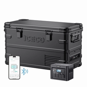 37QT APL35-Black Dual Zone Aluminum Freezer With PB1000 Power Station | ICECO