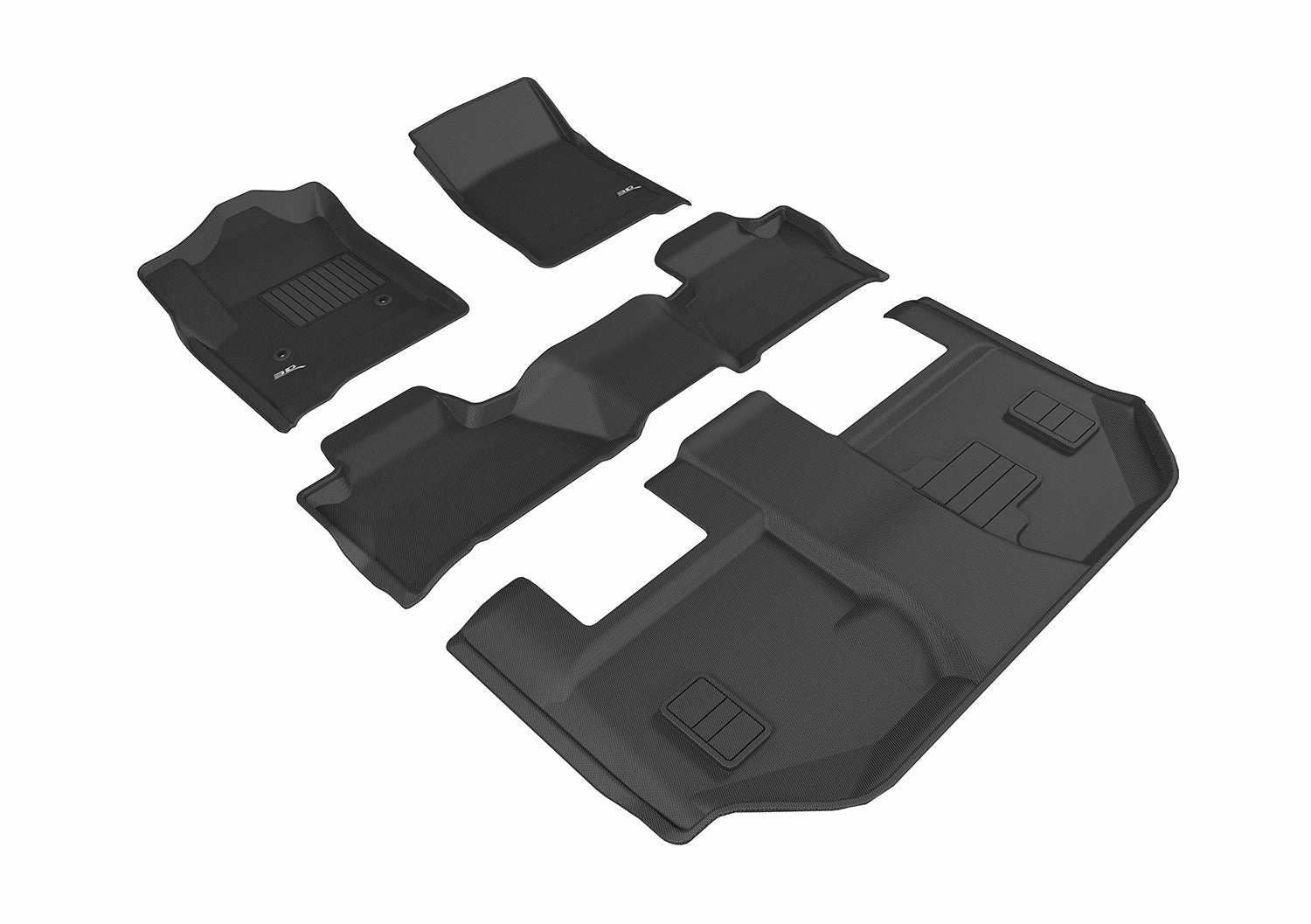 3D MAXpider Floor Mats Chevy Suburban (15-20) All-Weather Kagu Series - Front /  Second / Third Row