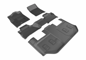 3D MAXpider Floor Mats Chevy Suburban (15-20) All-Weather Kagu Series - Front /  Second / Third Row