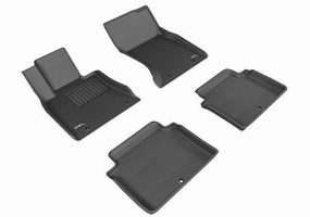 3D MAXpider Floor Mats Genesis G80 AWD (17-20) All-Weather Kagu Series Black - Front or Second Row