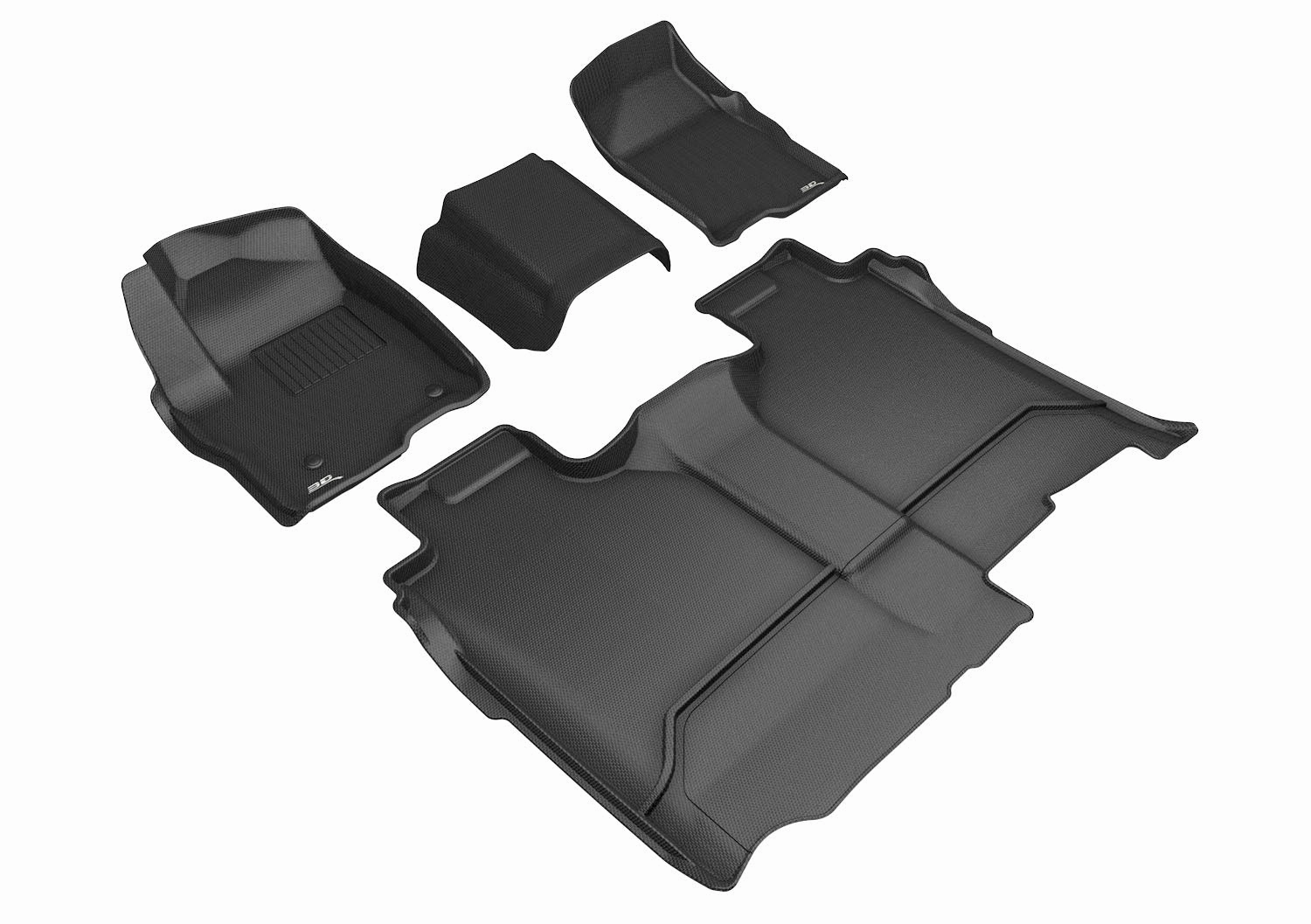 3D MAXpider Floor Mats GMC Sierra (19-24) All-Weather Kagu Series - Front or Second Row