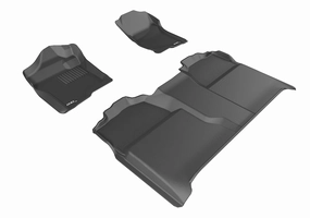 3D MAXpider Floor Mats GMC Sierra Crew / Extended Cab (07-13) All-Weather Kagu Series - Front or Second Row