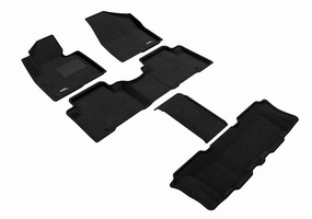 3D MAXpider Floor Mats Hyundai Santa Fe (13-18) Santa Fe XL (2019) All-Weather Elegant Series - Complete Set