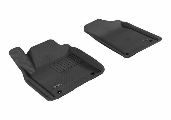 3D MAXpider Floor Mats Infiniti QX80 7 Seater (2014-2024) All-Weather Kagu Series Black - Front / Second / Third  Row
