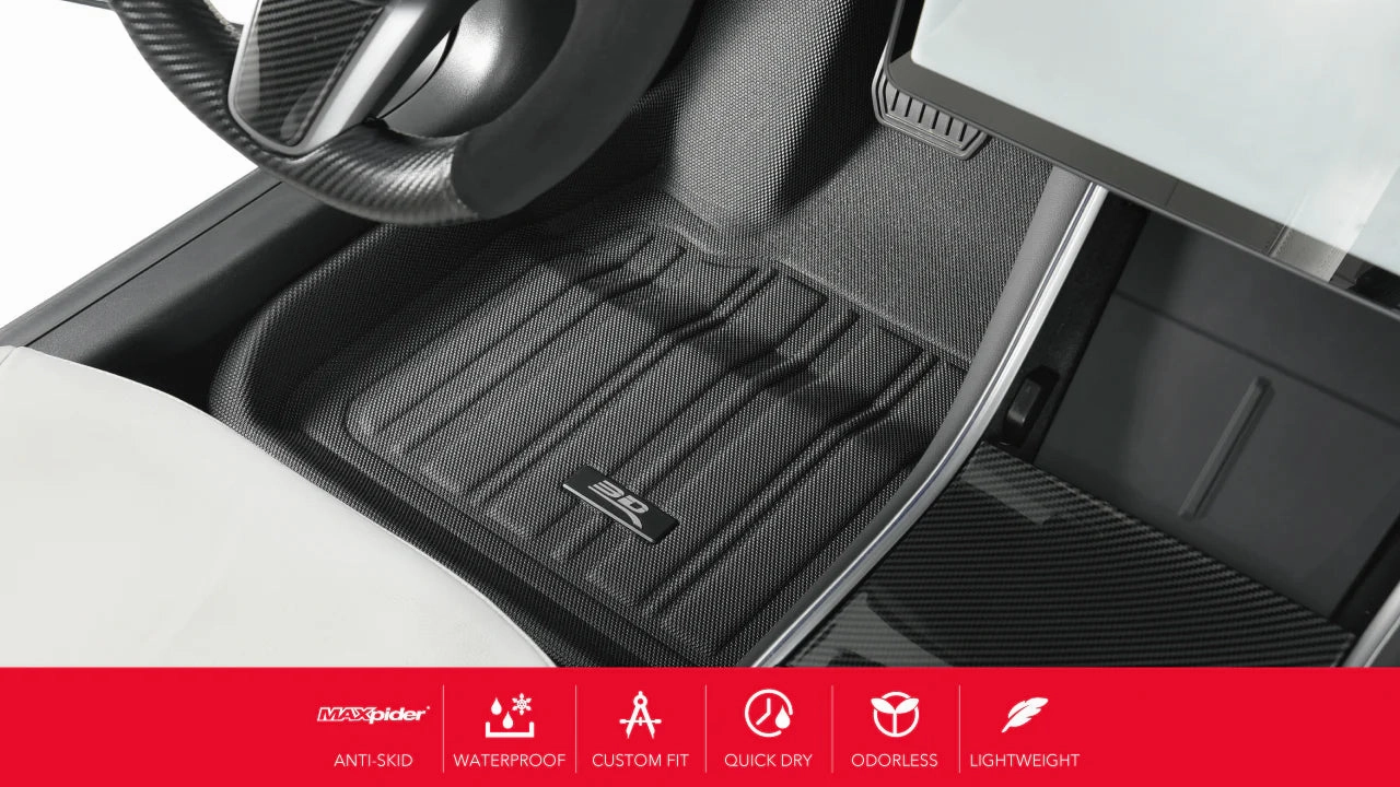3D MAXpider Floor Mats Tesla Model 3 (20-23) All-Weather Elitect Series - Complete Set
