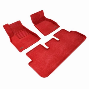 3D MAXpider Floor Mats Tesla Model S (2021-2024) Premium Perfect Fit Carpet Series - Complete Set