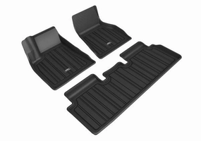 3D MAXpider Floor Mats Tesla Model S (20-21) All-Weather Elitect Series - Complete Set
