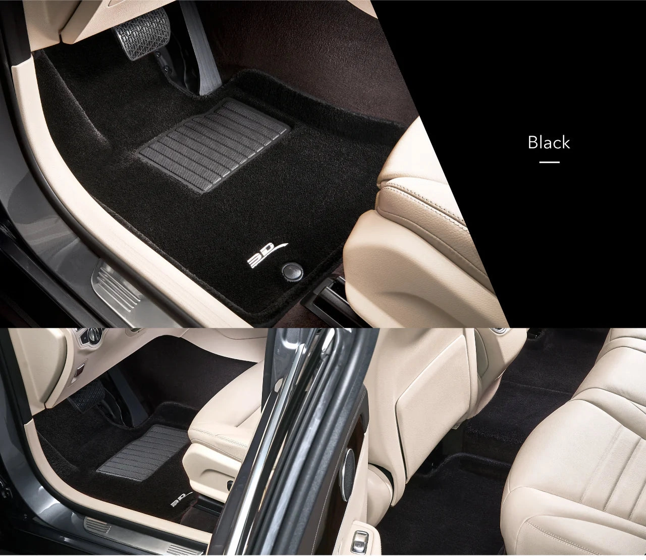 3D MAXpider Floor Mats Tesla Model Y 5 Seater (22-24) Premium Perfect Fit Carpet Series - Complete Set