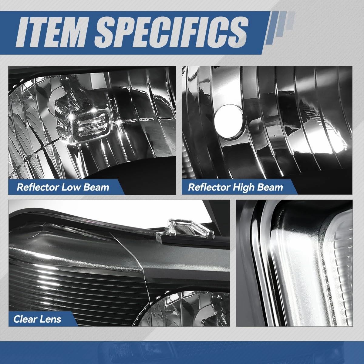 (Left or Right) Single Replacement Headlight <br> 03-23 Chevy Express, GMC Savana