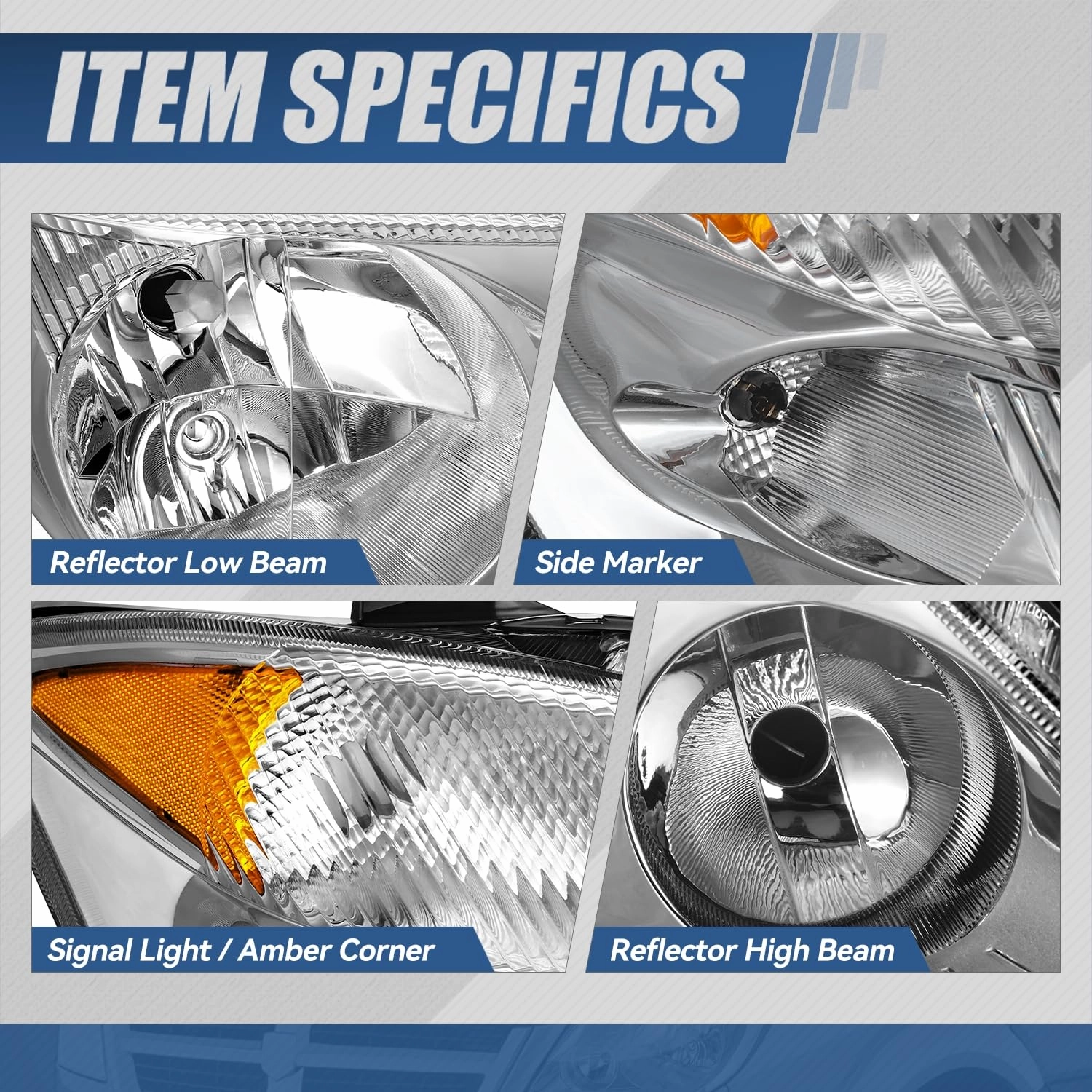 (Left or Right) Single Replacement Headlight<br> 07-09 Dodge/Freightliner Sprinter 2500 3500