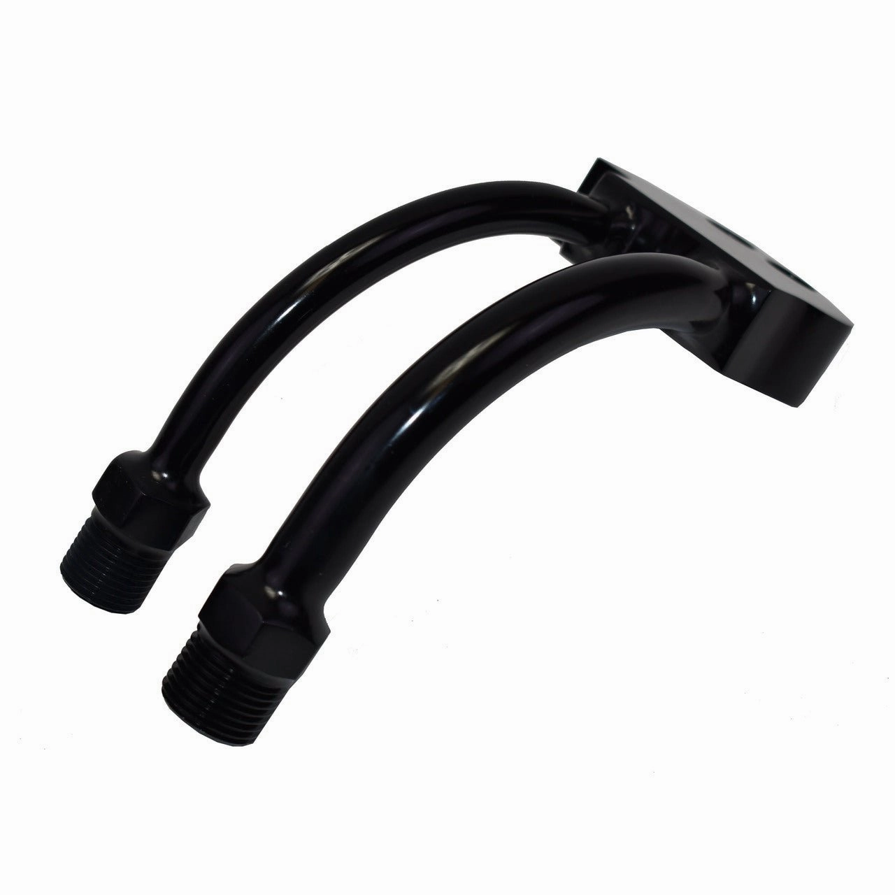 A-C Compressor Curved Manifold For SD7B10 7176 SD7 Style, Black