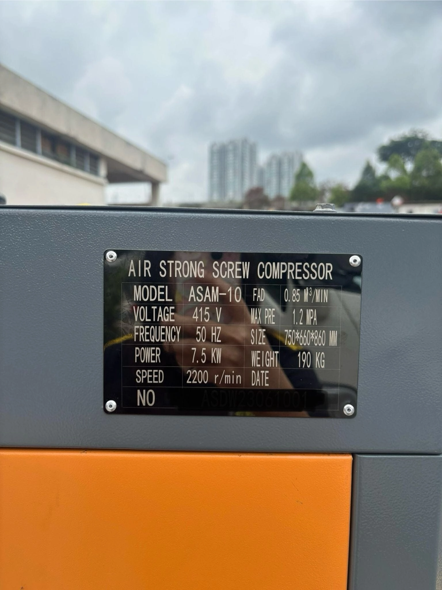 Airstrong 10HP 10Bar 415V Screw Compressor C/W 250L Tank #ASAMT10A | Model: A-ASAMT10A