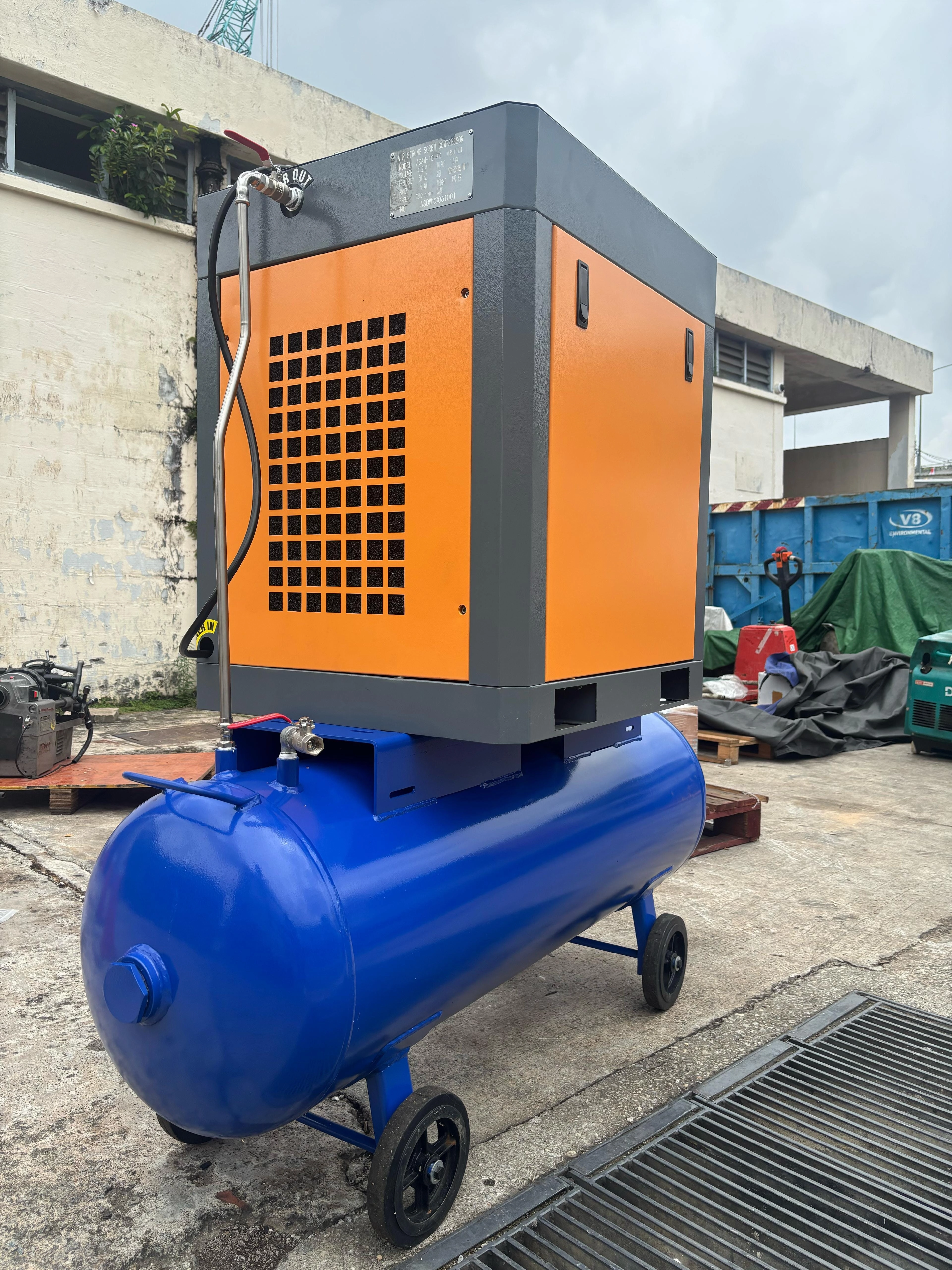 Airstrong 10HP 10Bar 415V Screw Compressor C/W 250L Tank #ASAMT10A | Model: A-ASAMT10A