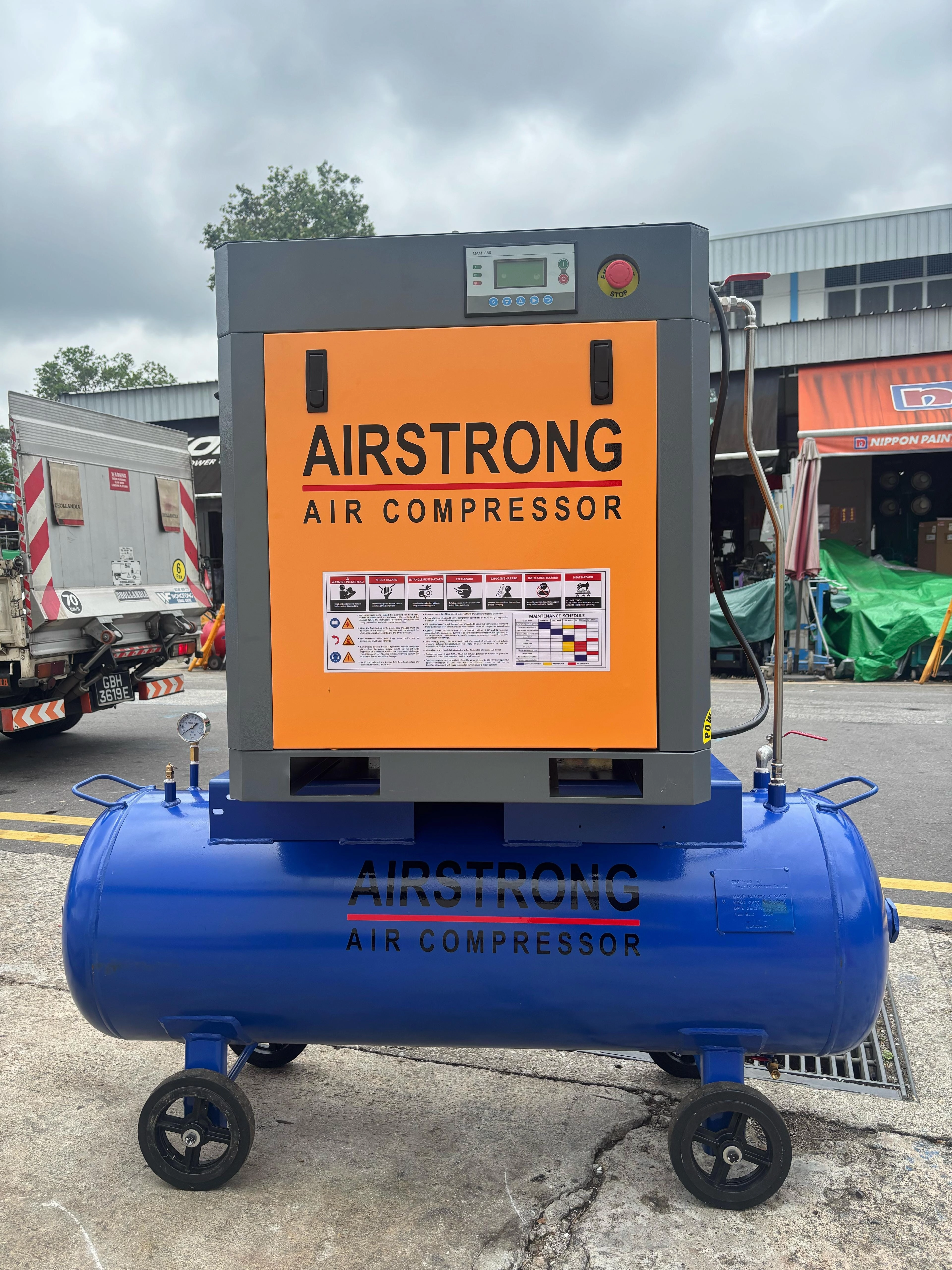 Airstrong 10HP 10Bar 415V Screw Compressor C/W 250L Tank #ASAMT10A | Model: A-ASAMT10A