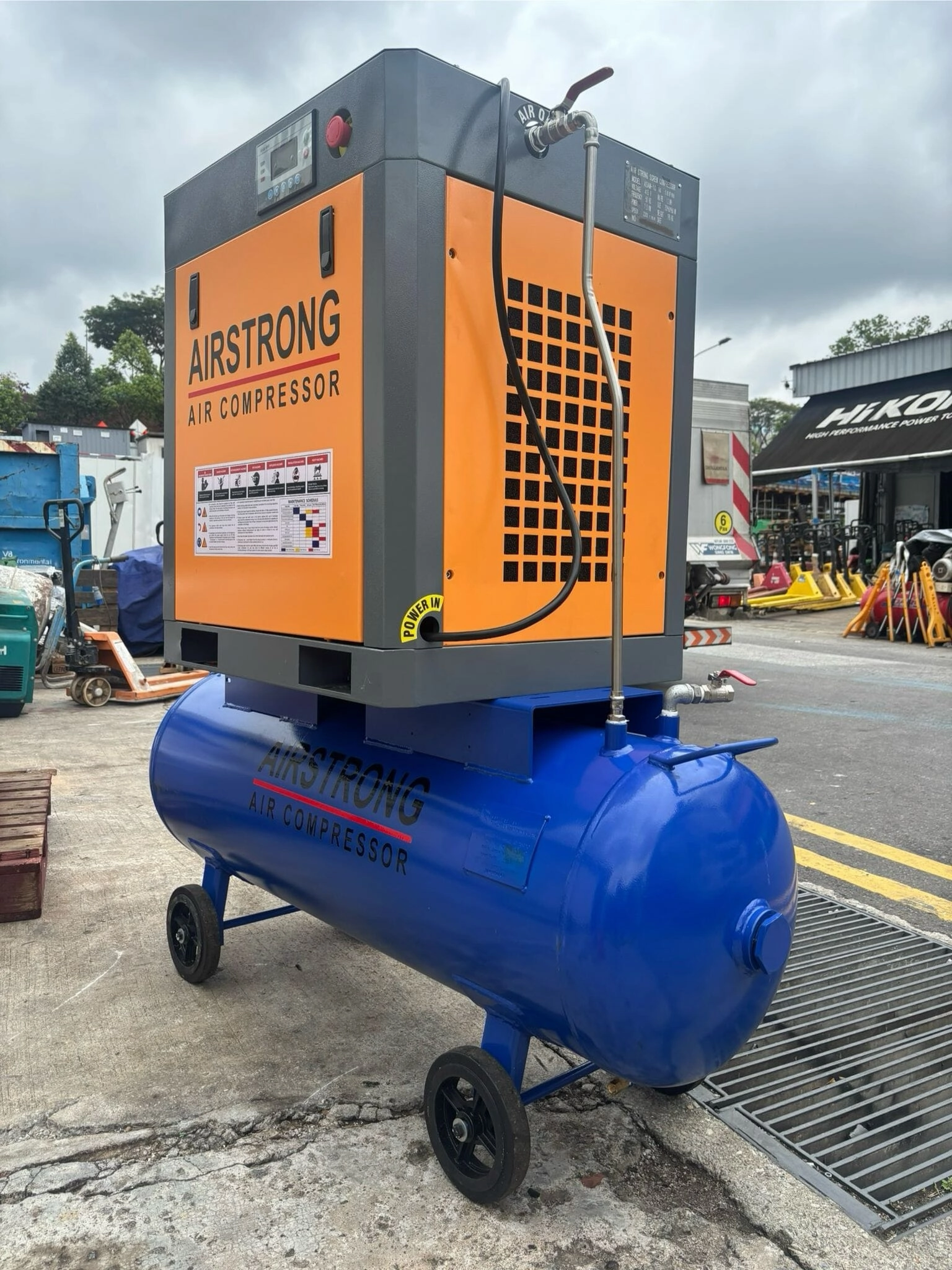 Airstrong 10HP 10Bar 415V Screw Compressor C/W 250L Tank #ASAMT10A | Model: A-ASAMT10A