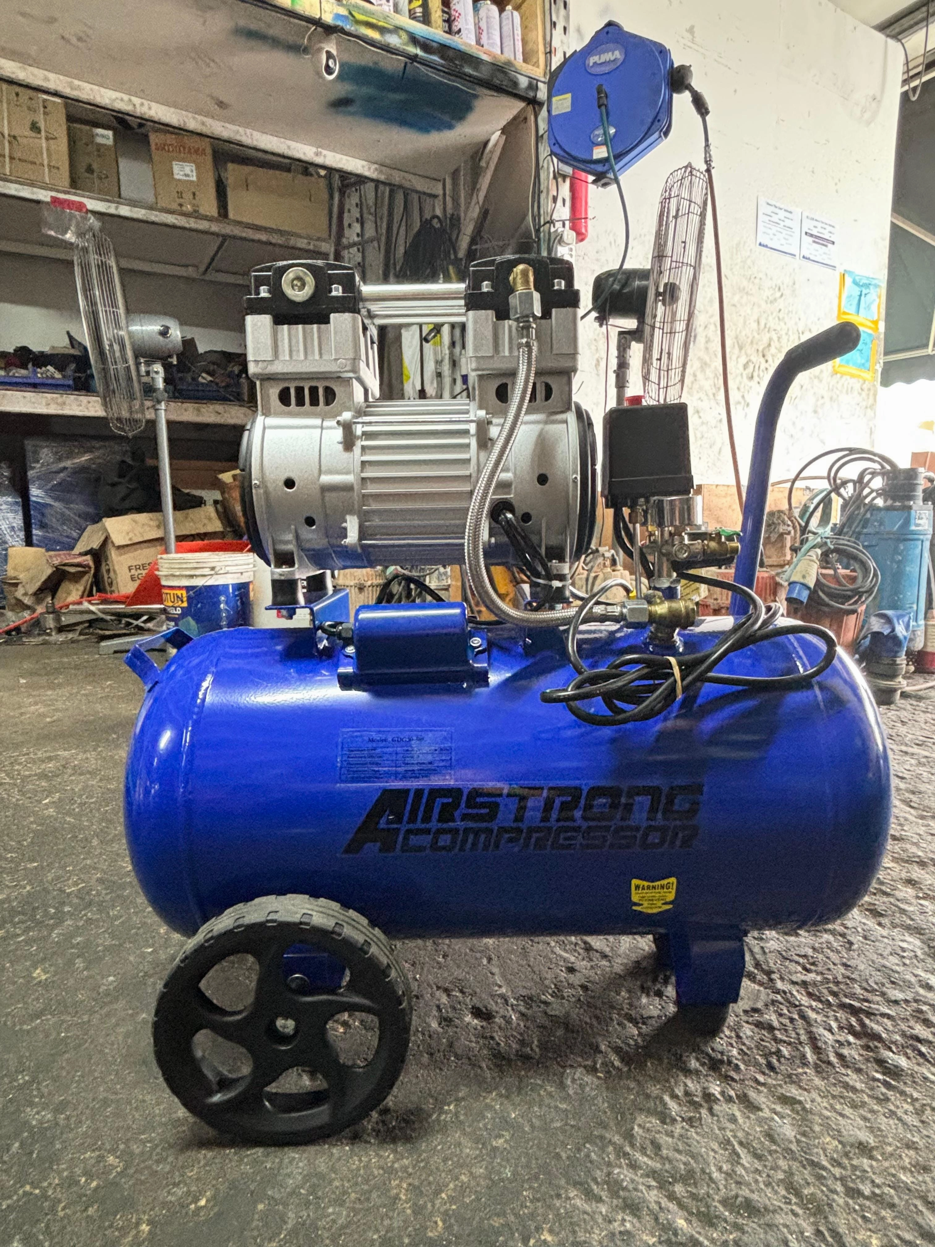 Airstrong 1500W 50L 240V Oil Free & Silent Air Compressor | Model : GDG30-50L