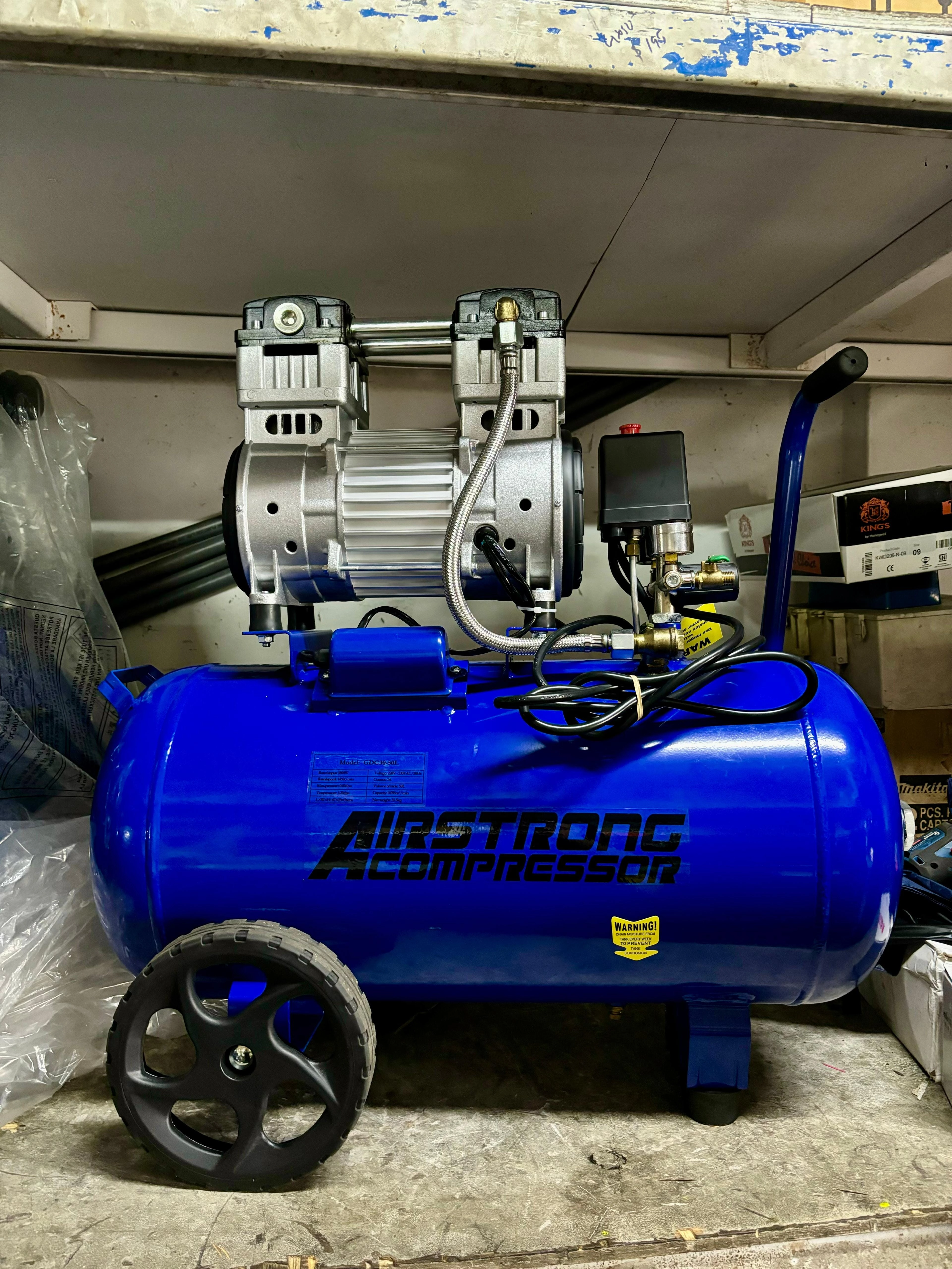 Airstrong 1500W 50L 240V Oil Free & Silent Air Compressor | Model : GDG30-50L