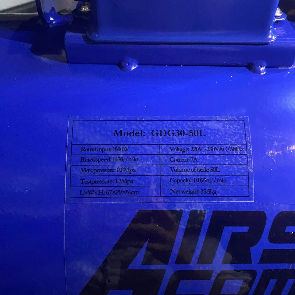Airstrong 1500W 50L 240V Oil Free & Silent Air Compressor | Model : GDG30-50L