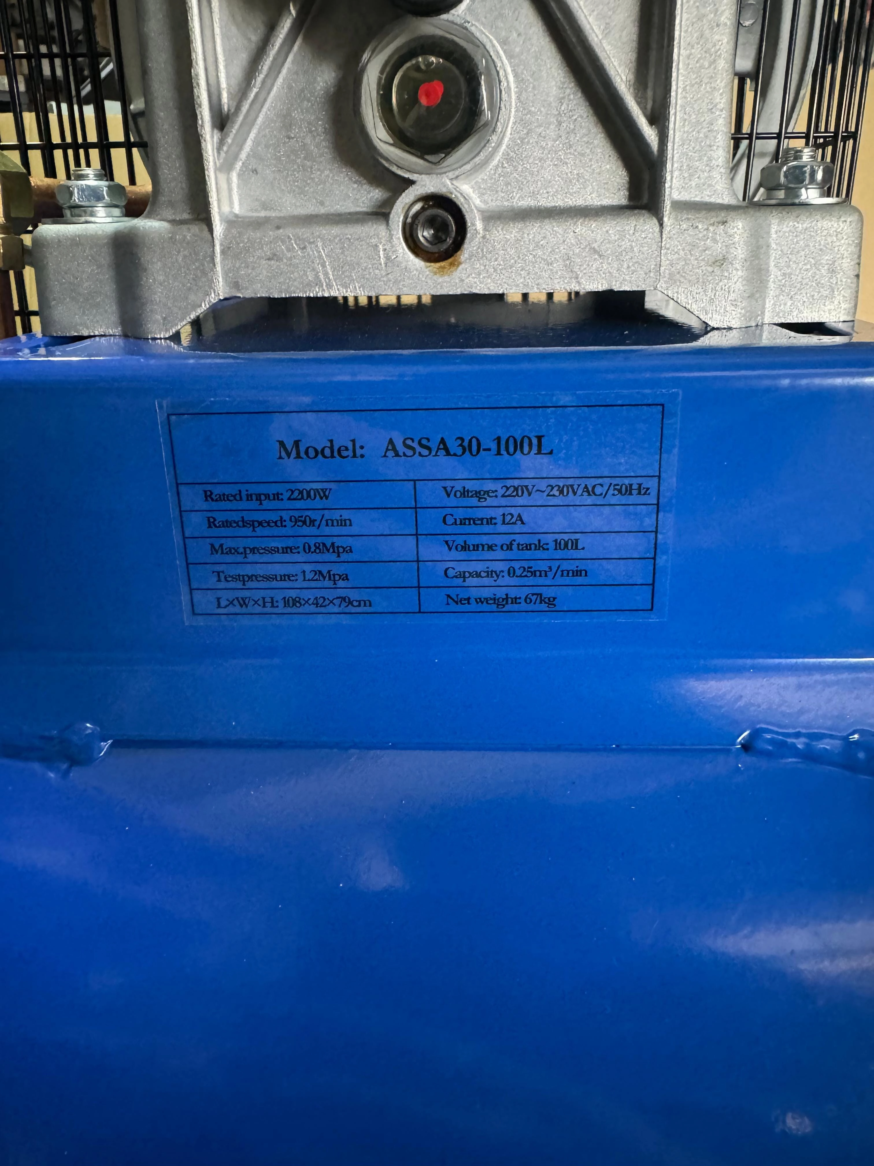 Airstrong 3HP 100L 1 Stage 240V Aluminium Air Compressor | Model : ASSA30-100L