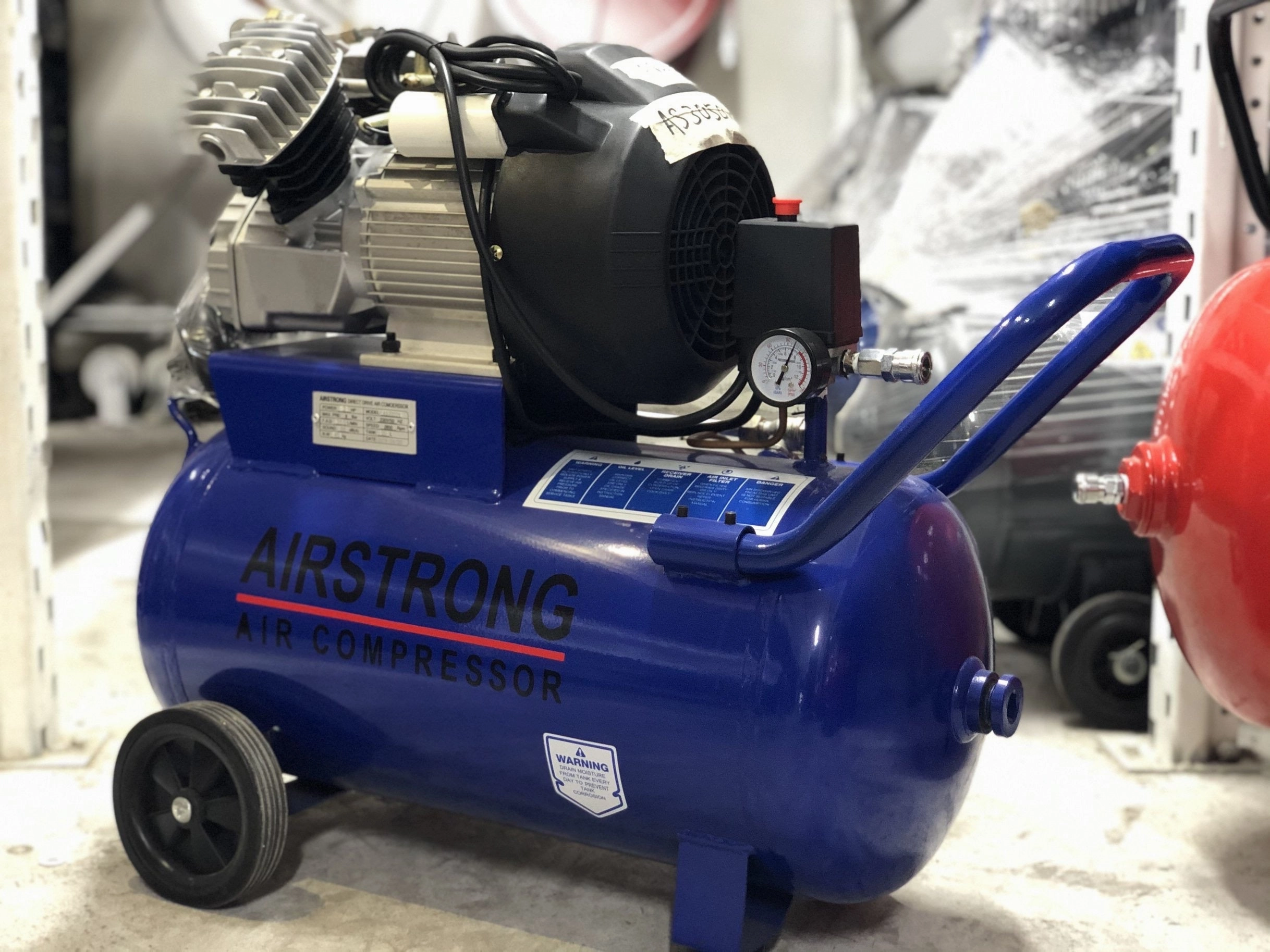 Airstrong 3Hp 50L 2 Cylinder Direct Air Compressor Export set | Model : AS3050V