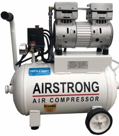 Airstrong 3HP 50L oil Free & Silent Air Compressor | Model: GDG50-ASME-3