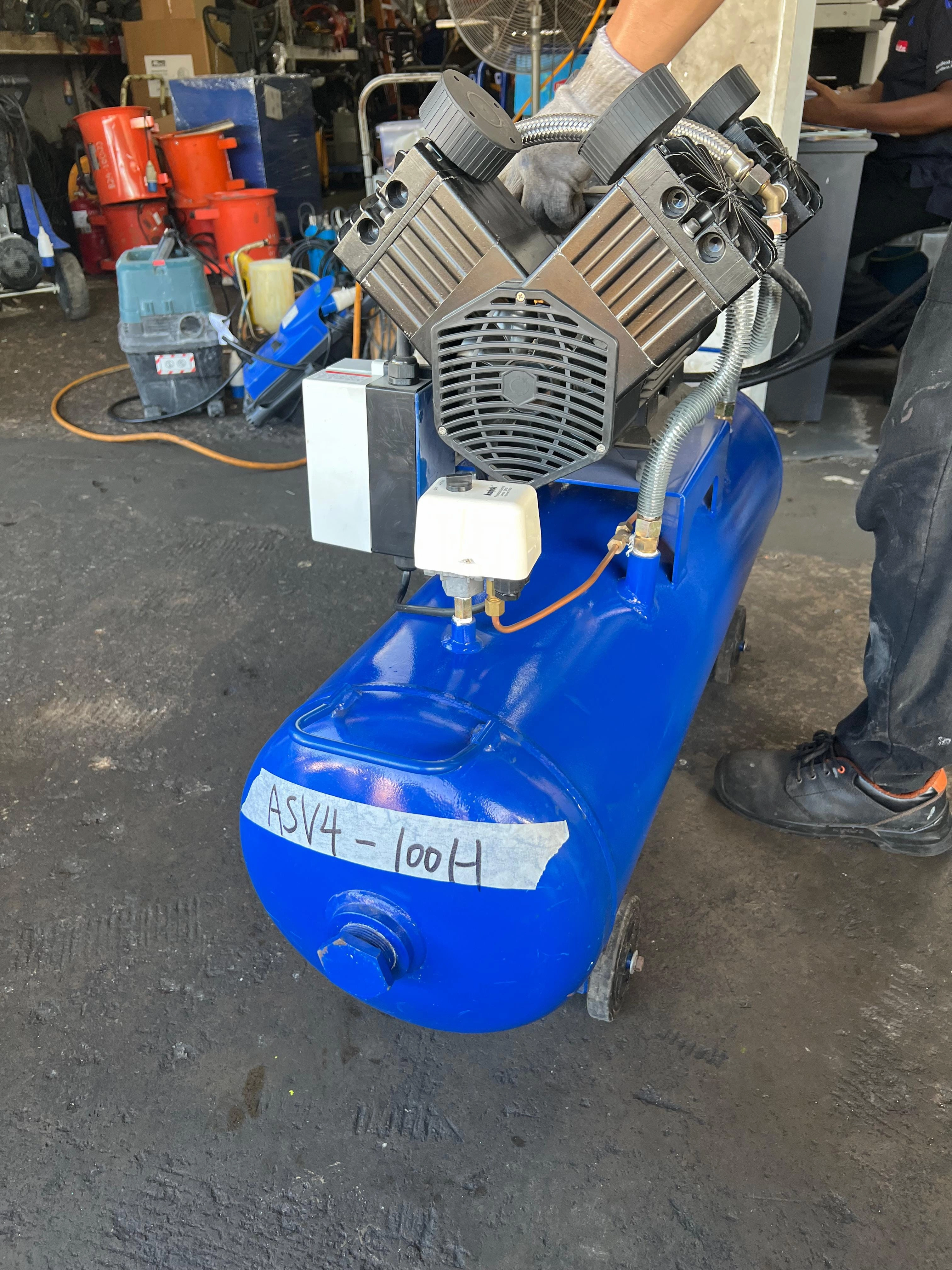 Airstrong 4.5HP 100L 3 Phase Oil Free &amp; Low Silent Compressor | Model: ASV4-100H