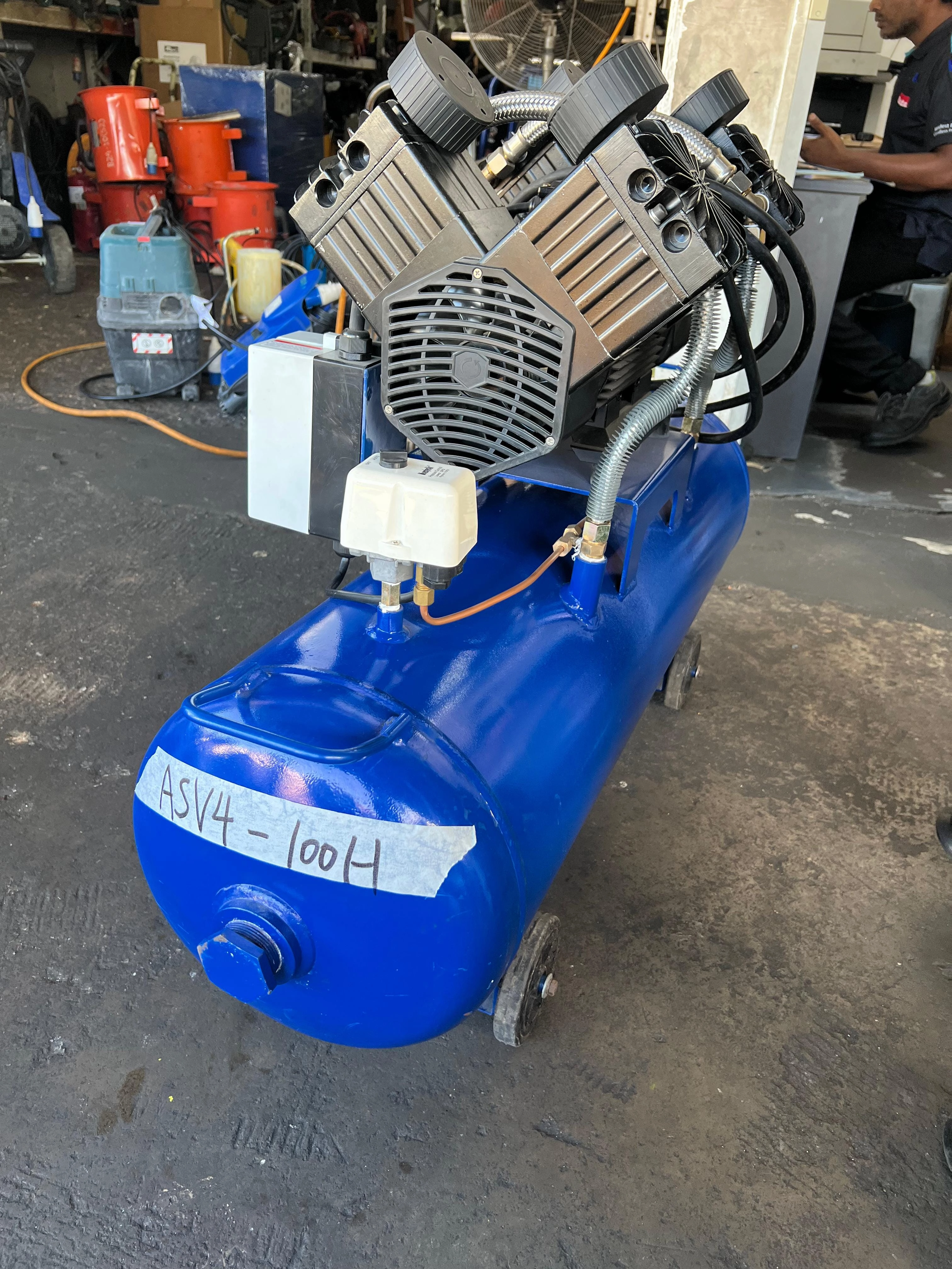 Airstrong 4.5HP 100L 3 Phase Oil Free &amp; Low Silent Compressor | Model: ASV4-100H