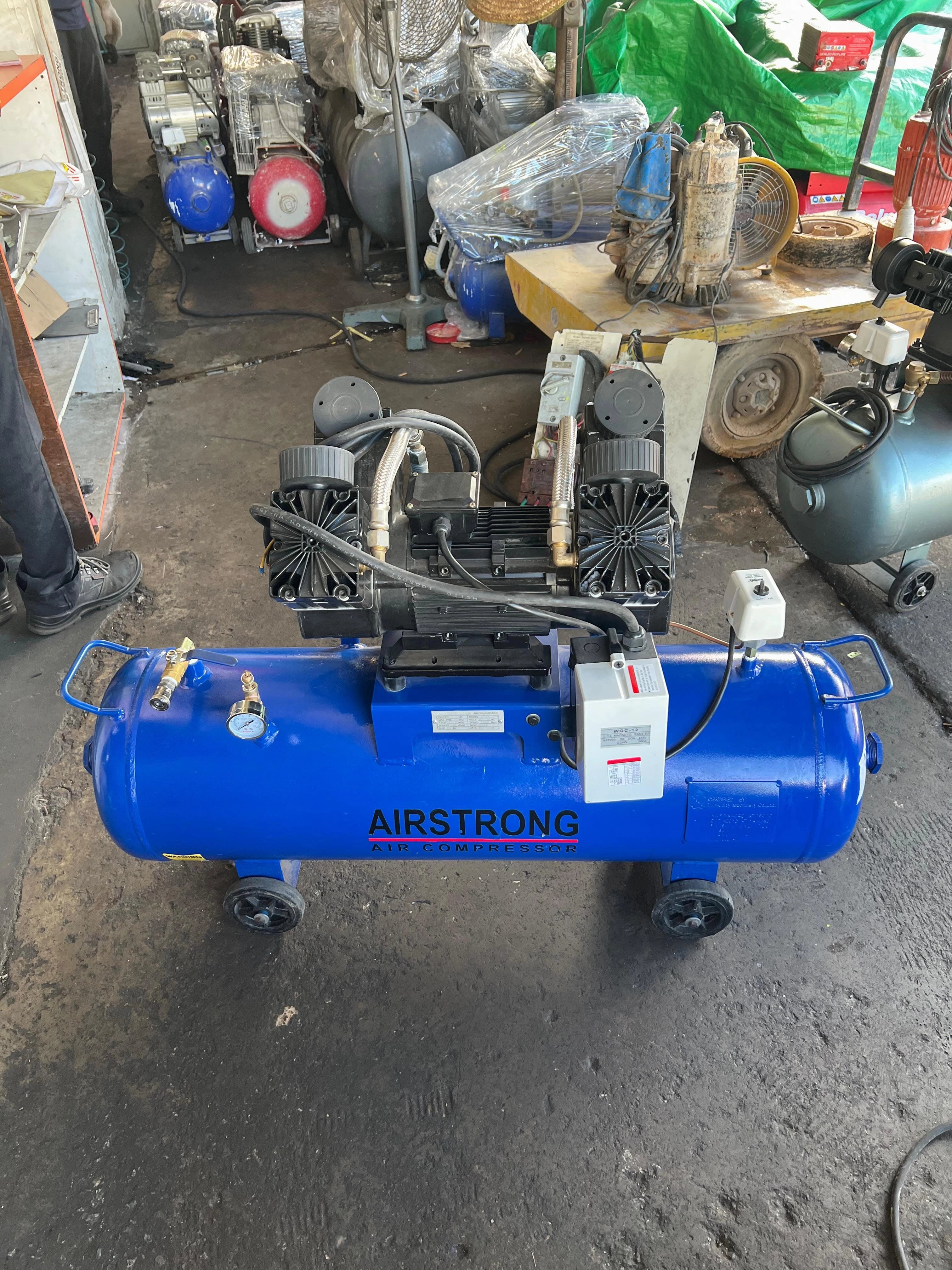 Airstrong 4.5HP 100L 3 Phase Oil Free &amp; Low Silent Compressor | Model: ASV4-100H