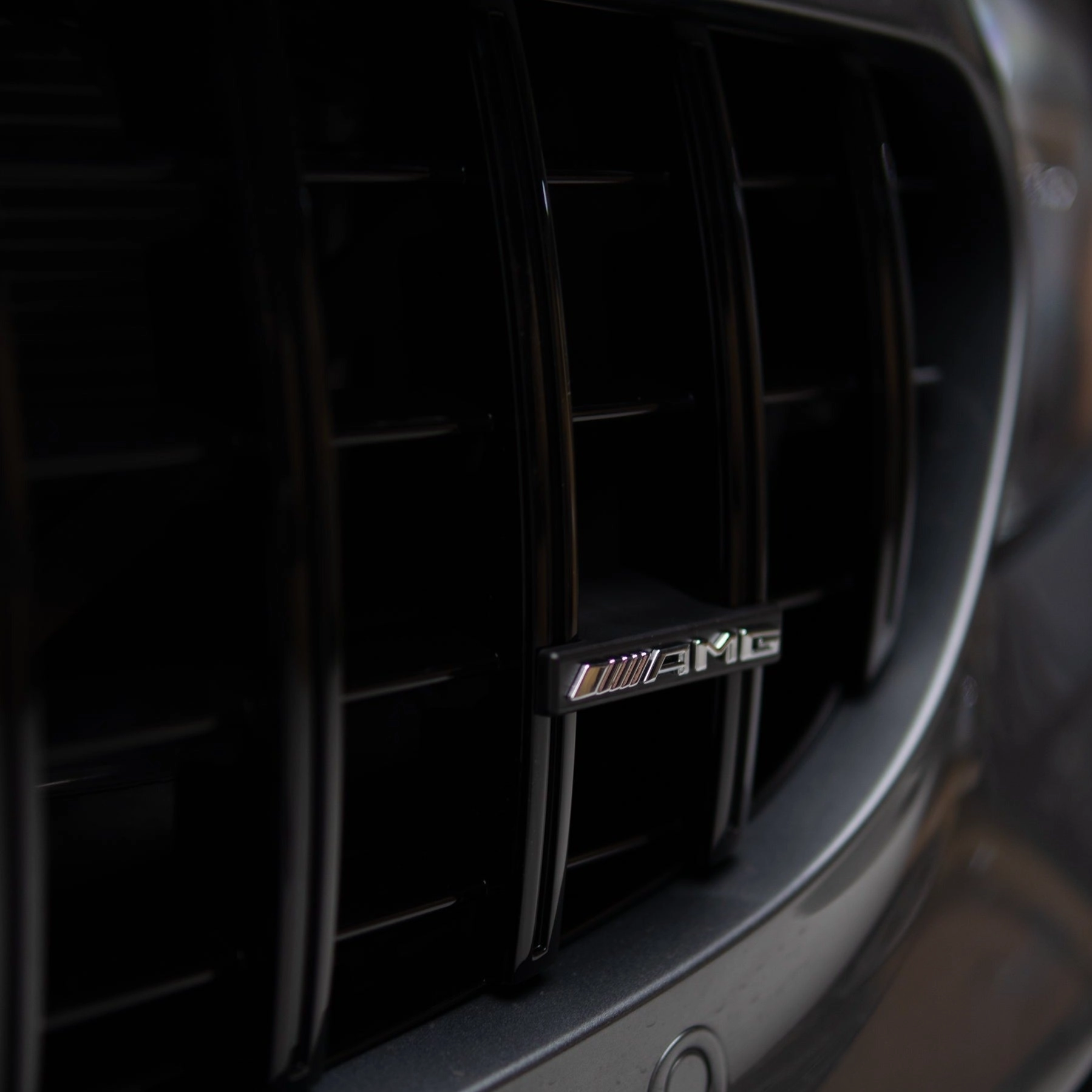 AMG Panamericana Style Grille for Mercedes-Benz  C Class (AMG Line) C205/W205 2019-2022 - Black