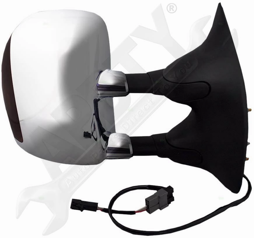 APDTY 144020 Telescopic Tow Mirror Right w/Heat