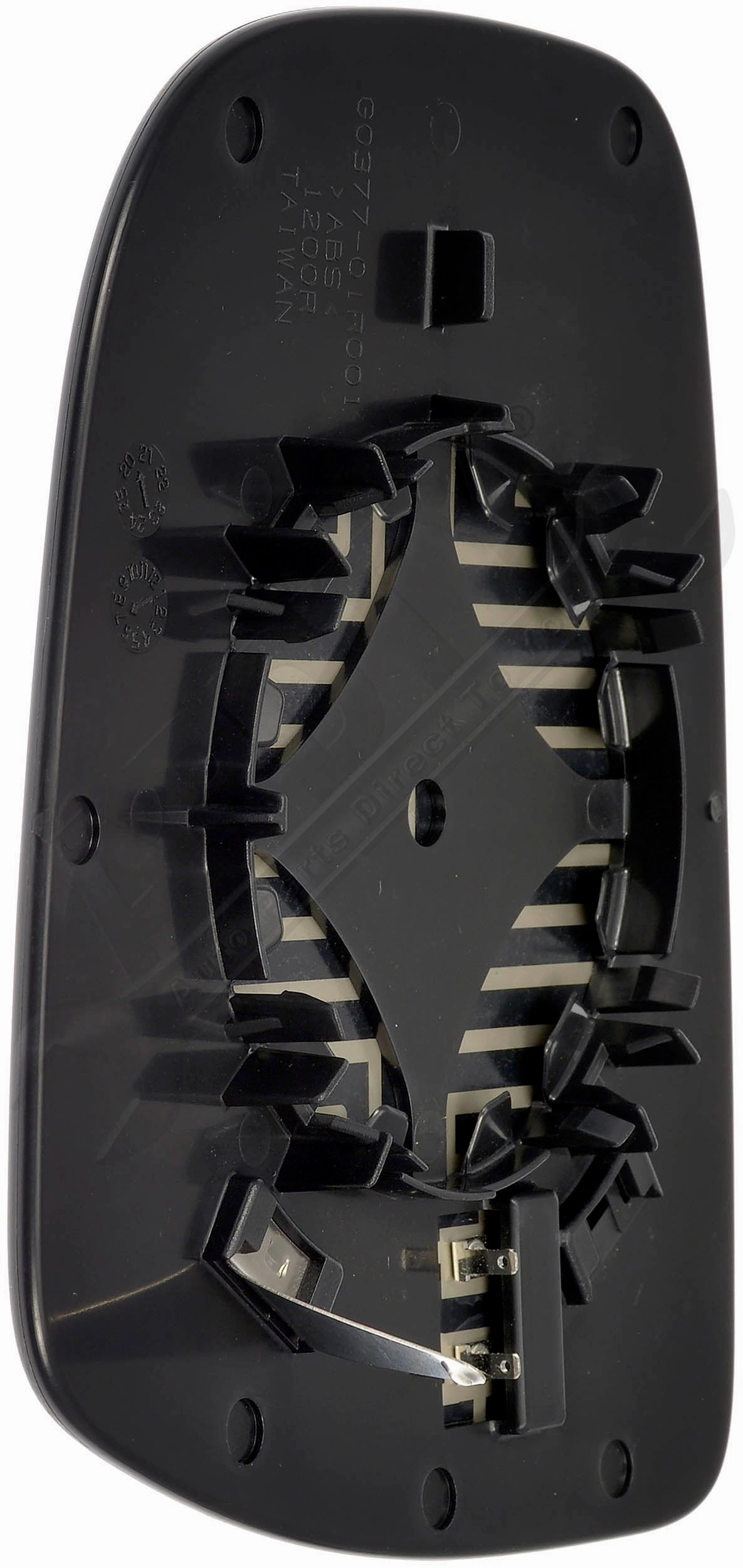 APDTY 159555 Front Right Plastic Backed Mirror Glass - Models with Heated Mirror