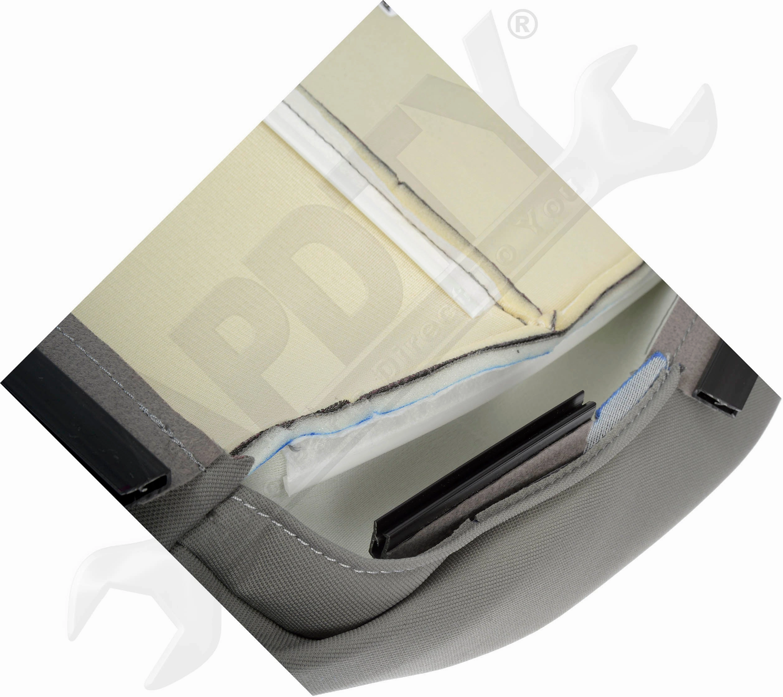 APDTY 161960 Seat Bottom Cushion & Cover Front Left	 Dark Ash Gray w/o Seat Heat