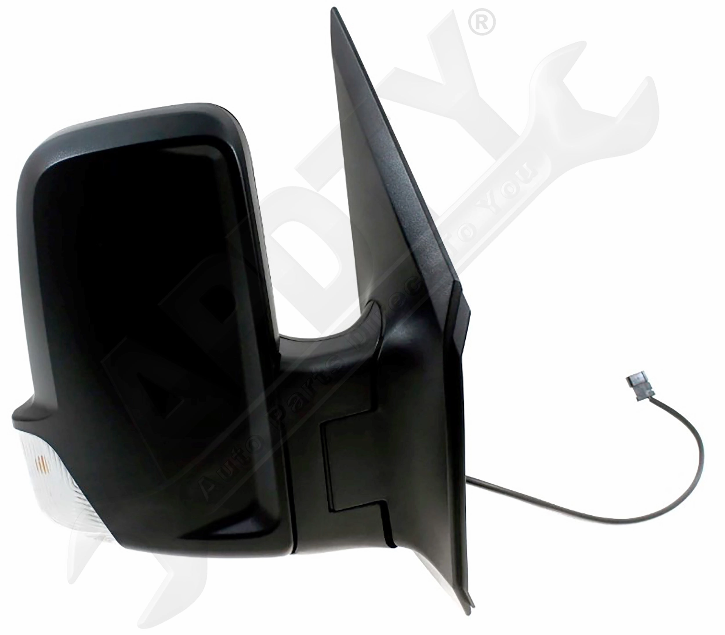 APDTY 166847 Side View Mirror Assembly; Manual-Adjust; With Turn Signal; Right