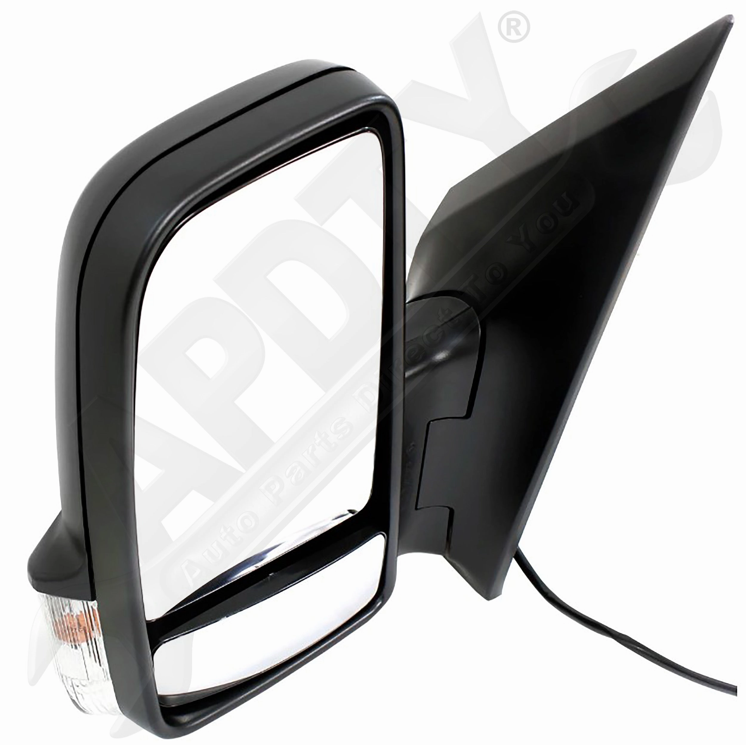 APDTY 166848 Side View Mirror Assembly; Manual-Adjust; With Turn Signal; Left