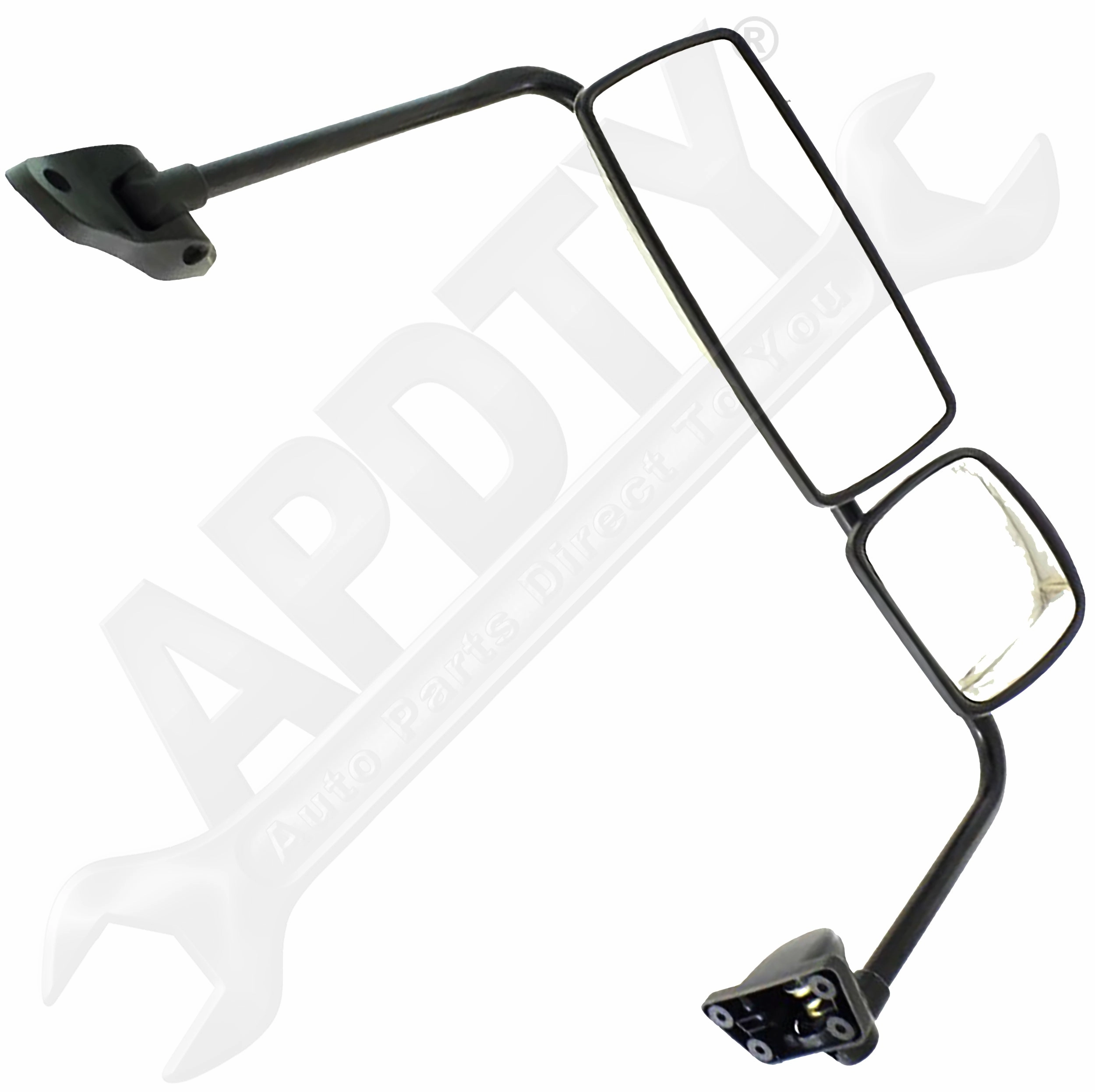 APDTY 166852 Side View Mirror; w/ Wide Angle; Manual-Adjust; Right (Passenger)