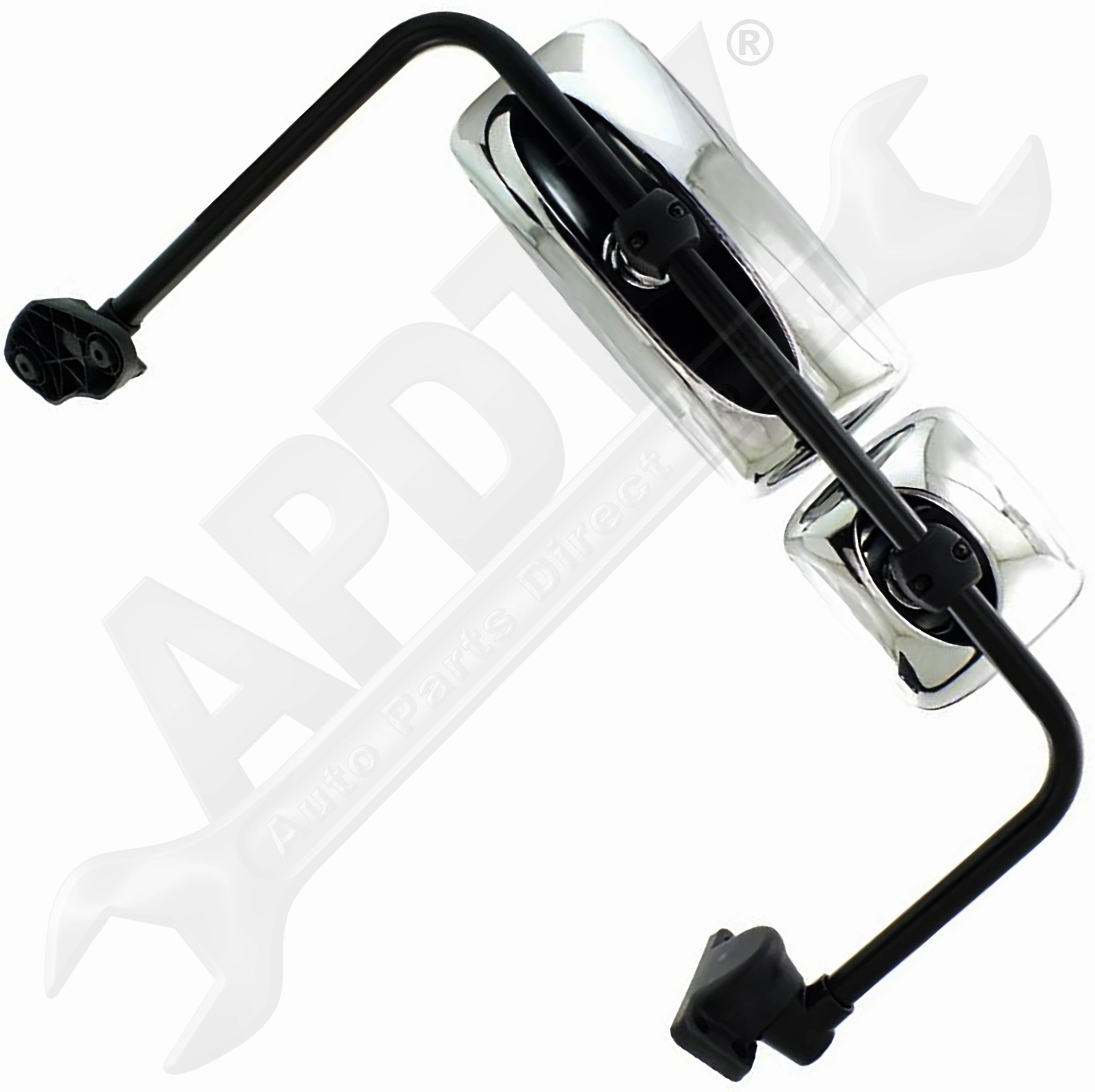 APDTY 166853 Side View Mirror; w/ Wide Angle; Manual-Adjust; Left (Driver)