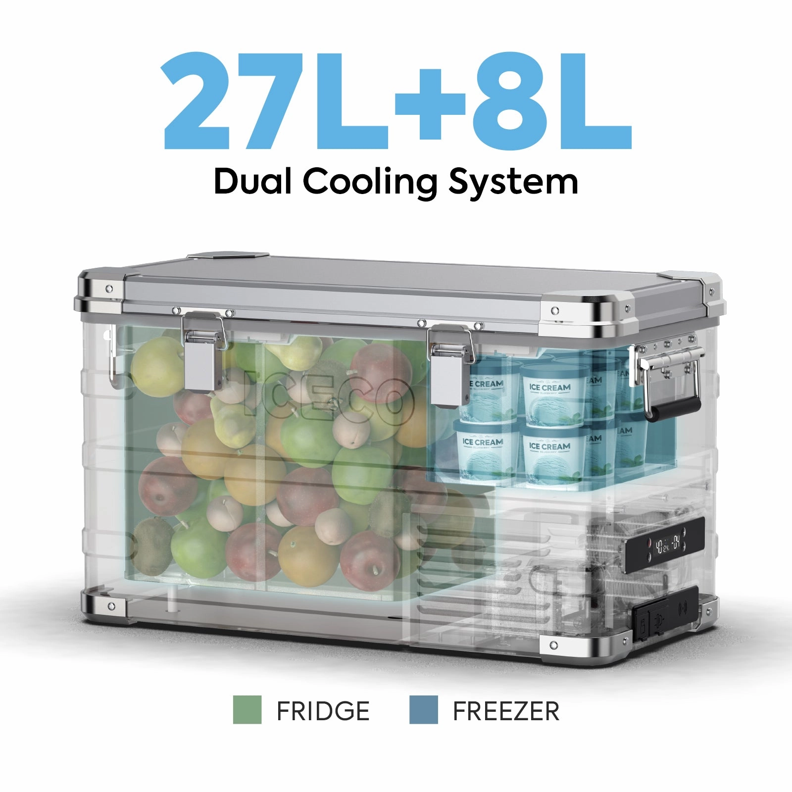 APL35 Ultra-light Dual Zone Aluminum Freezer with Slider | ICECO