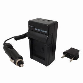 Batteries N Accessories BNA-WB-1538 Digital Camera Battery Charger - Replacement for Power 2000 Charger, Compatible with Panasonic DMW-BLD10E Battery - 110/220V Fold-in Plug with Car & EU adapters