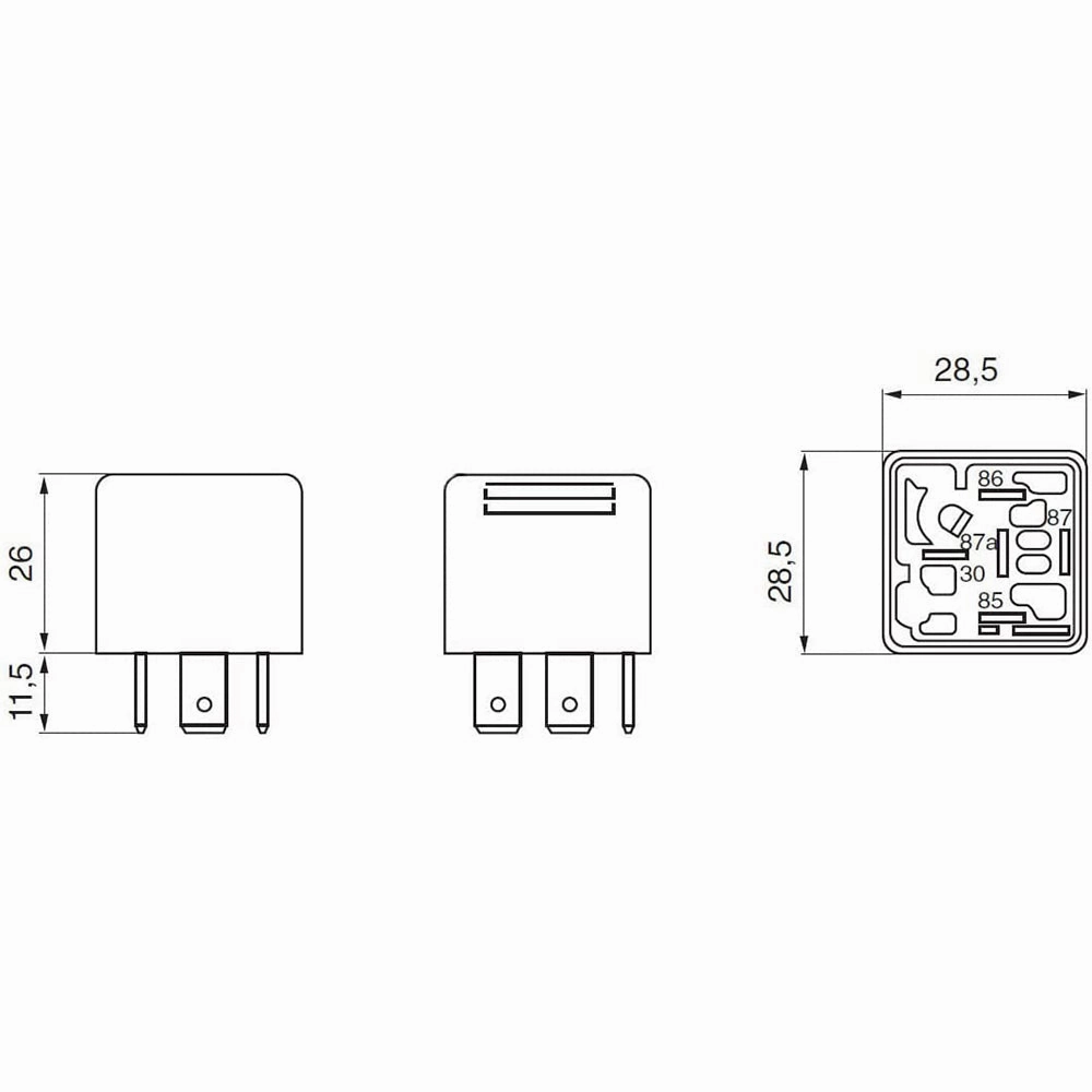 Bosch 0332209204 Changeover Mini Relays - 5 Pins, 24 V, 20/10 A ( superseded by the 0986332403 relay)