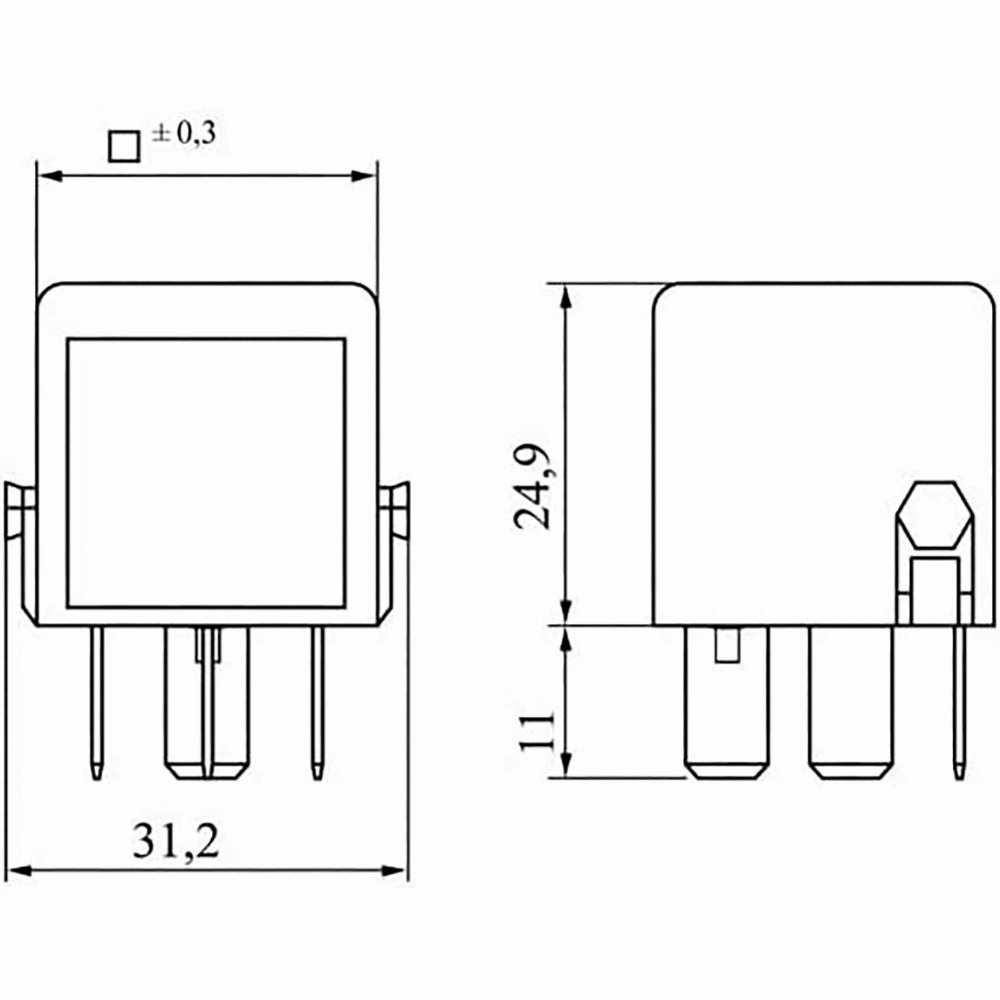 BOSCH 0986332041 Changeover Mini Relay - 5 Pins, 12 V, OE Specific