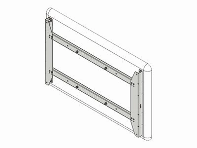 Chief PSB2088 - Mounting component (Q-latch interface bracket) - for video conferencing system - black - screen size: 55 - wall-mountable
