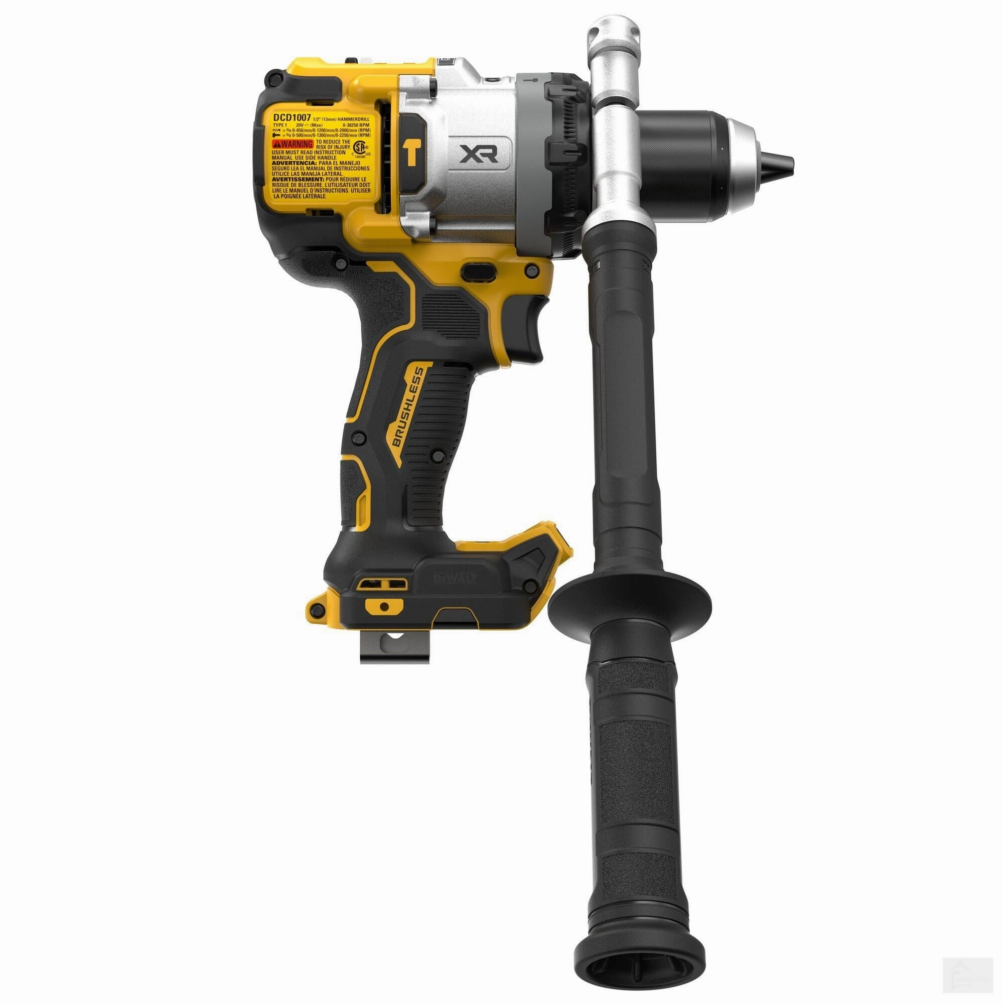 Dewalt 20V MAX* XR® Brushless Cordless 1/2 in. 3-Speed Hammer Drill (Tool Only) [DCD1007B]
